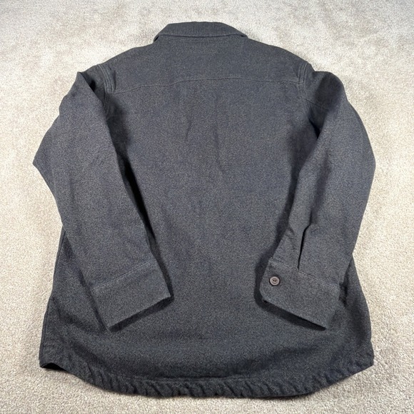 Grayers Mens Long Sleeve Button Up Shacket Shirt Medium Gray Cold Weather Rated - Picture 2 of 7